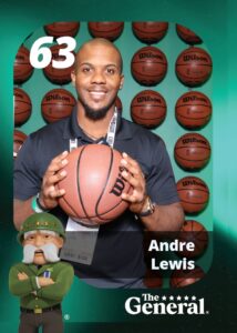 The owner of BOMBA Creative Co. posing with a basketball against a custom-designed basketball-themed photo booth backdrop at a sports event in Orlando. Our premium photo experience features personalized digital overlays and high-quality branded backgrounds, perfect for sports tournaments, corporate sponsorships, and luxury fan experiences in Central Florida.