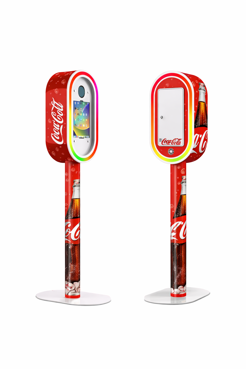 Custom Coca-Cola themed photo booth brand activation in Orlando