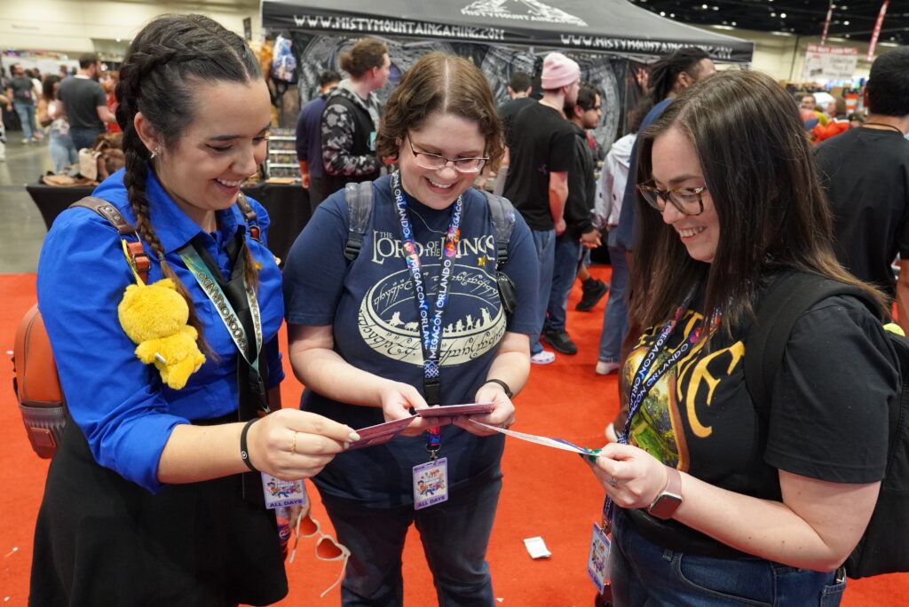 MegaCon Orlando attendees enjoying an interactive AI Sketch Bot experience by BOMBA Creative Co.