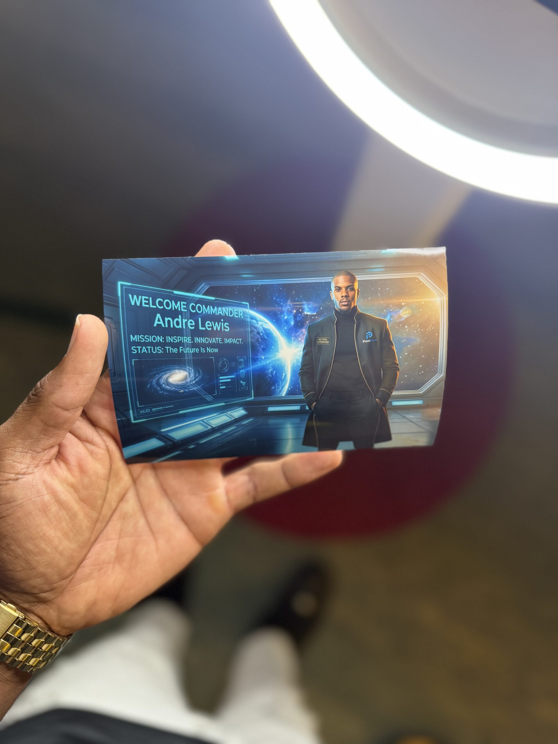 Printpack futuristic AI photo booth experience by BOMBA Creative Co.